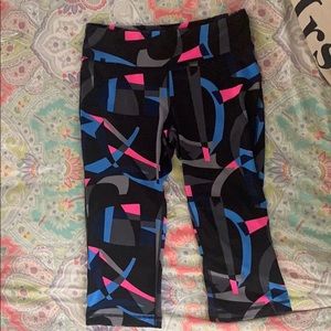 Multi Colored Capri Workout Pants